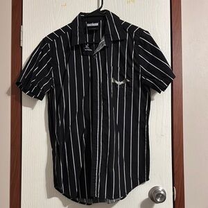 The Batman “Shadows” Black Striped Shirt